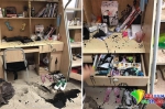 重庆一高校女生寝室被泼墨 床铺泡在墨水中衣物尽毁 - 重庆晨网