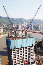 重庆新地标 朝天扬帆4栋塔楼长到百米高 - 华龙网