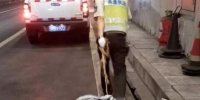高速路上衣物掉了一路都没发现 执法人员跟着捡了2公里 - 重庆晨网