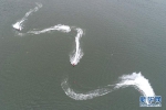 航拍水上摩托艇竞赛 水中蛟龙卷起浪花朵朵 - 重庆晨网