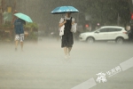 8月3日下午6点30分，南坪西路，暴雨导致路面一片白茫茫。华龙网-新重庆客户端见习记者 张质 摄 - 重庆新闻网