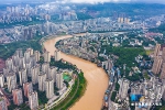 航拍直击28日綦江城区河段河水复涨 - 重庆晨网