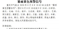 暴雨黄色预警：今明24小时内 重庆超20个区县有暴雨 - 重庆晨网