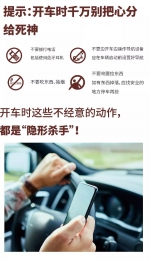 蜀黍提醒：开车陋习危害大，分心驾驶要不得！ - 重庆晨网
