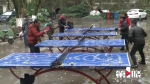公园3张乒乓球桌被乱喷漆 市民：打球好晃眼睛 - 重庆晨网