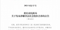 重庆7个社会组织未经登记 涉嫌非法 - 重庆晨网