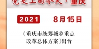 党史上的今天·重庆 | 2014年8月15日 《重庆市统筹城乡重点改革总体方案》出台 - 重庆晨网
