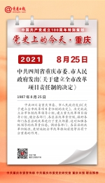 党史上的今天·重庆 | 1987年8月25日 中共四川省重庆市委、市人民政府发出《关于建立全市改革项目责任制的决定》 - 重庆晨网