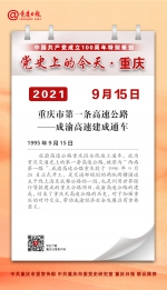 党史上的今天·重庆 | 1995年9月15日 重庆市第一条高速公路——成渝高速建成通车 - 重庆晨网