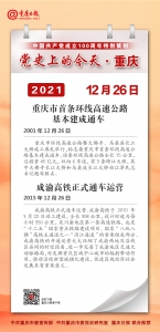 党史上的今天·重庆丨2001年12月26日 重庆市首条环线高速公路基本建成通车 - 重庆晨网