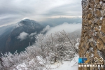 航拍瞿塘峡初雪 琼枝玉树景象壮美 - 新华网